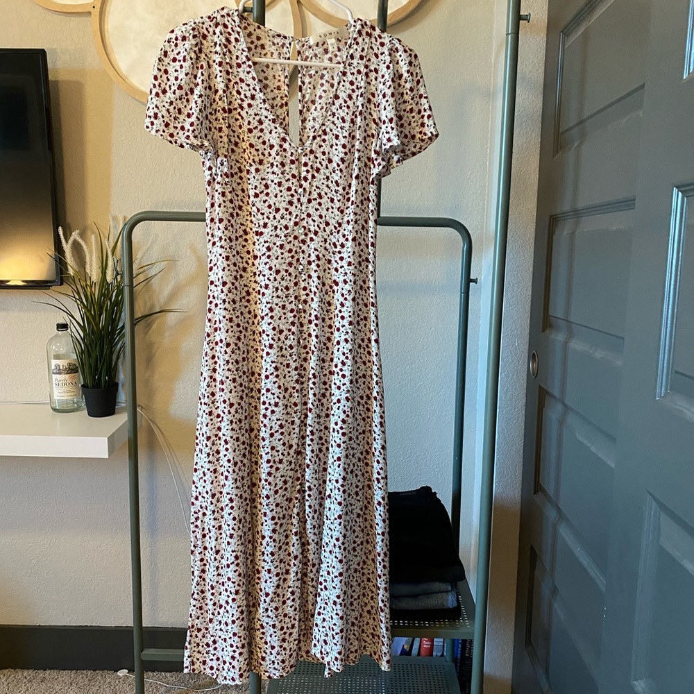 Row A Floral Midi Dress